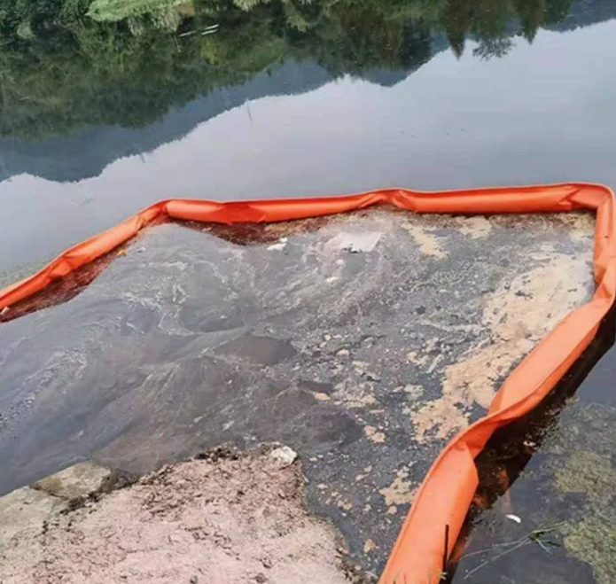 সিল্ট কার্টেন পিভিসি ভাসমান সিল্ট কার্টেন কনটেনমেন্ট বুম ইকো-বন্ধুত্বপূর্ণ তেল স্পিলিং বুম জলজ পরিবেশের জন্য ভাসমান সিল্ট কার্টেন